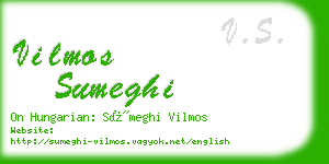 vilmos sumeghi business card
